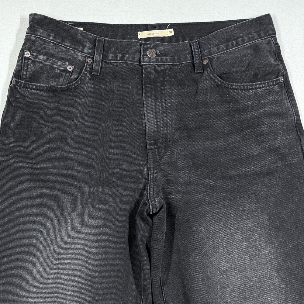 Levis Jeans Womens 31 Baggy Dad Wide Leg BIG E Premium Denim Relaxed Fit Black - Picture 2 of 15